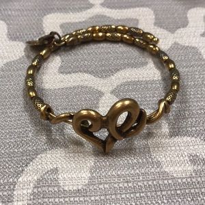 Alex & Ani vintage sixty-six gold heart bracelet